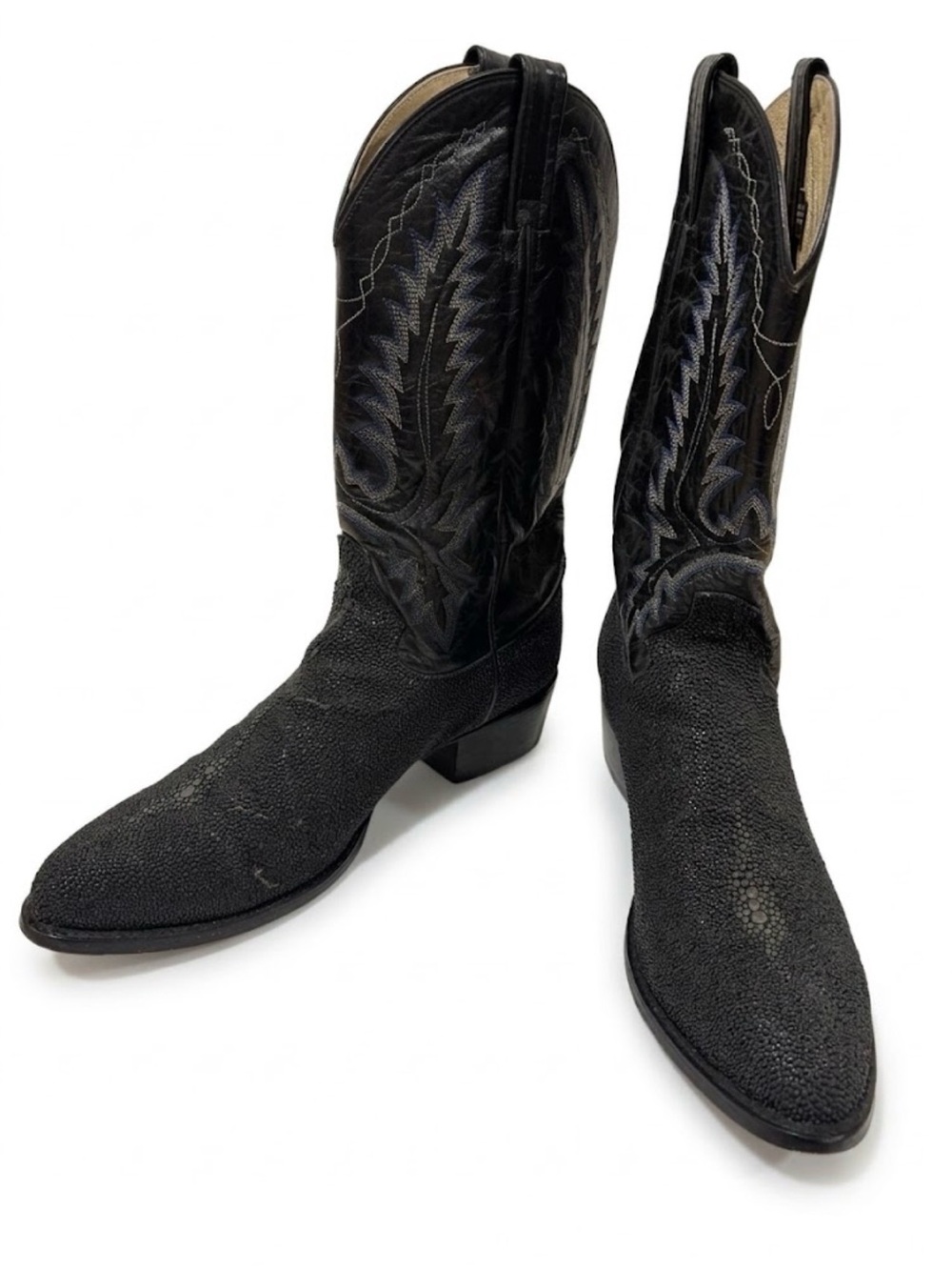 Dan Post Black Stingray Cowboy Boots Men’s 12 D